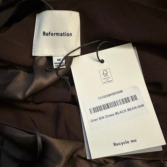 New Reformation Oren Silk Dress - Picture 5 of 5